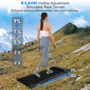 Lichico Running Treadmill Walking Pad w/Incline Remote Control for Home/Office, 2.5HP Brushless Motorized Compact Walking Jogging Machine Portable Treadmill with 0.5-4 MPH Speed Range.