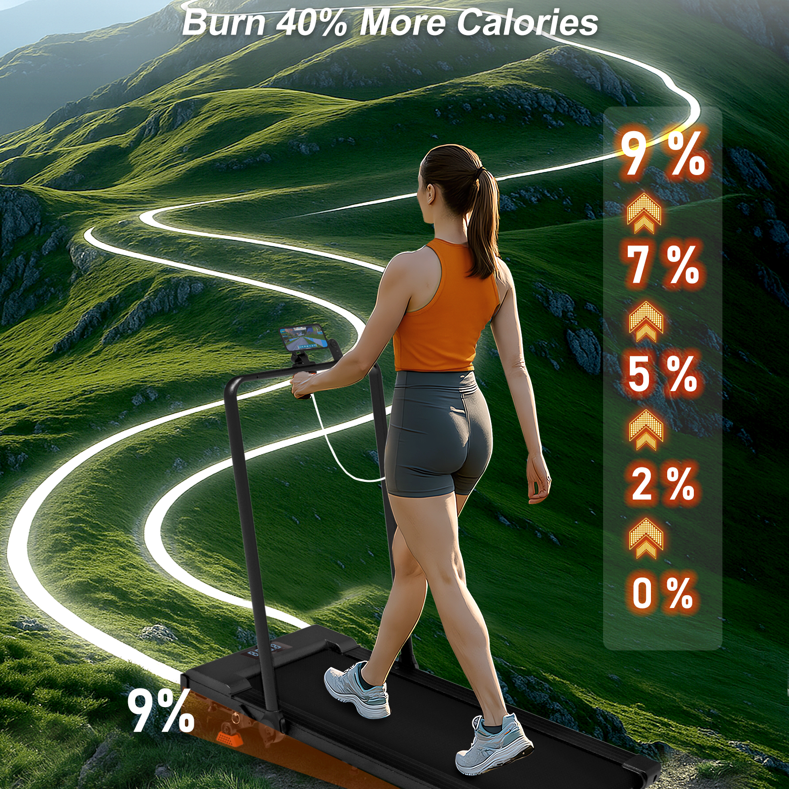 2-in-1 Adjustable Incline Treadmill AD4000I | Lichico Lichico Fitness