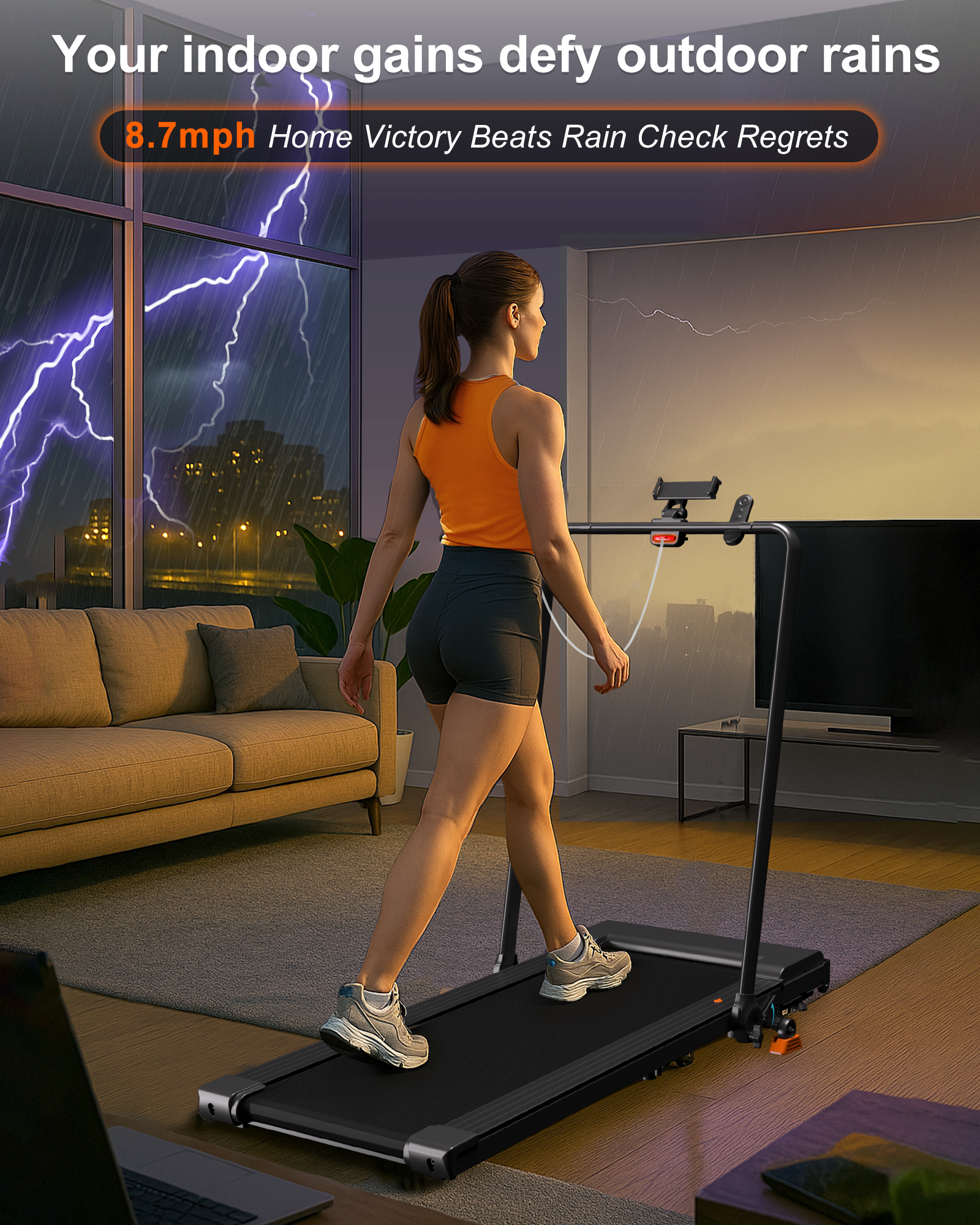 2-in-1 Adjustable Incline Treadmill AD4000I | Lichico Lichico Fitness