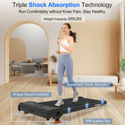 Lichico Running Treadmill Walking Pad w/Incline Remote Control for Home/Office, 2.5HP Brushless Motorized Compact Walking Jogging Machine Portable Treadmill with 0.5-4 MPH Speed Range.