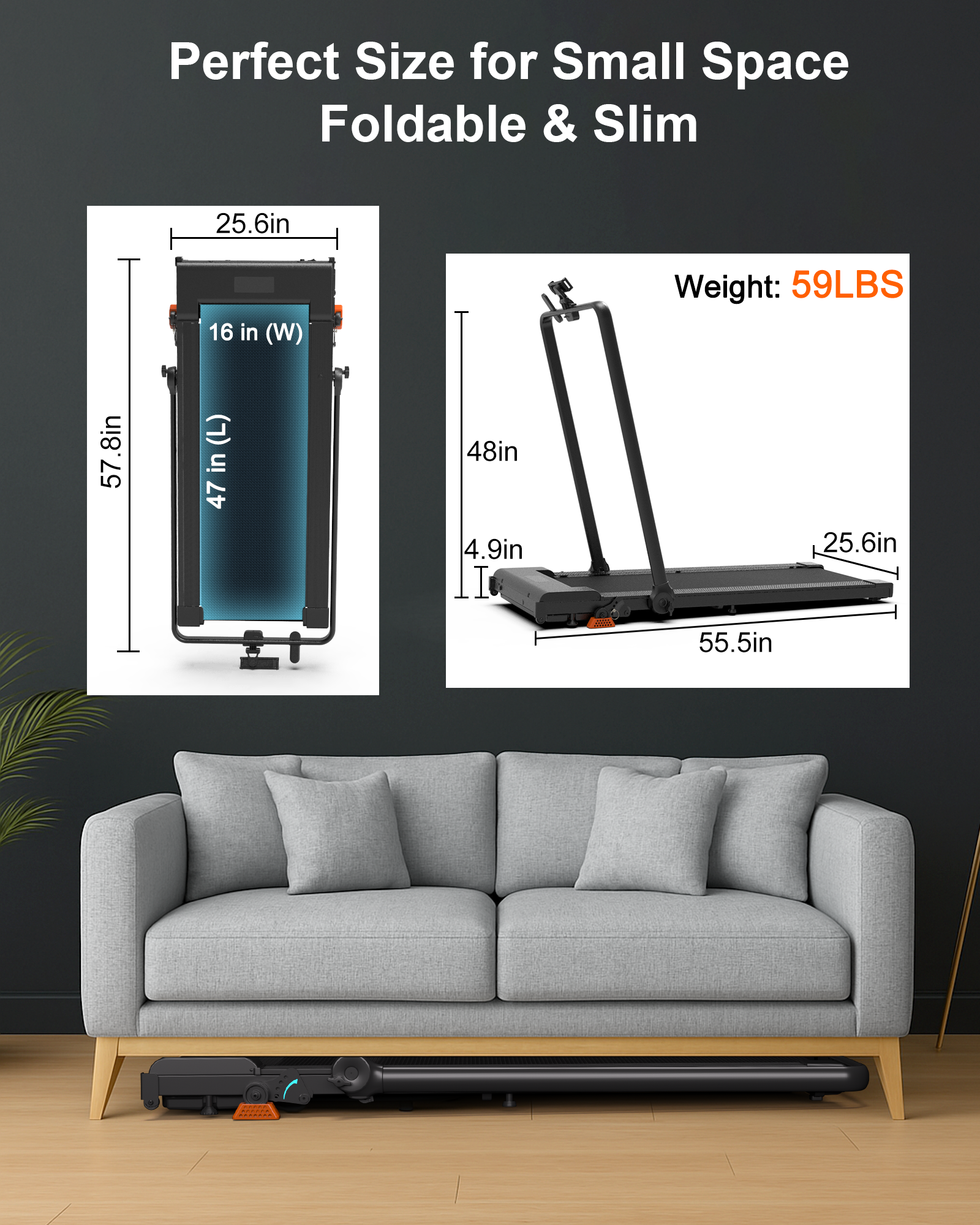 2-in-1 Adjustable Incline Treadmill AD4000I | Lichico Lichico Fitness