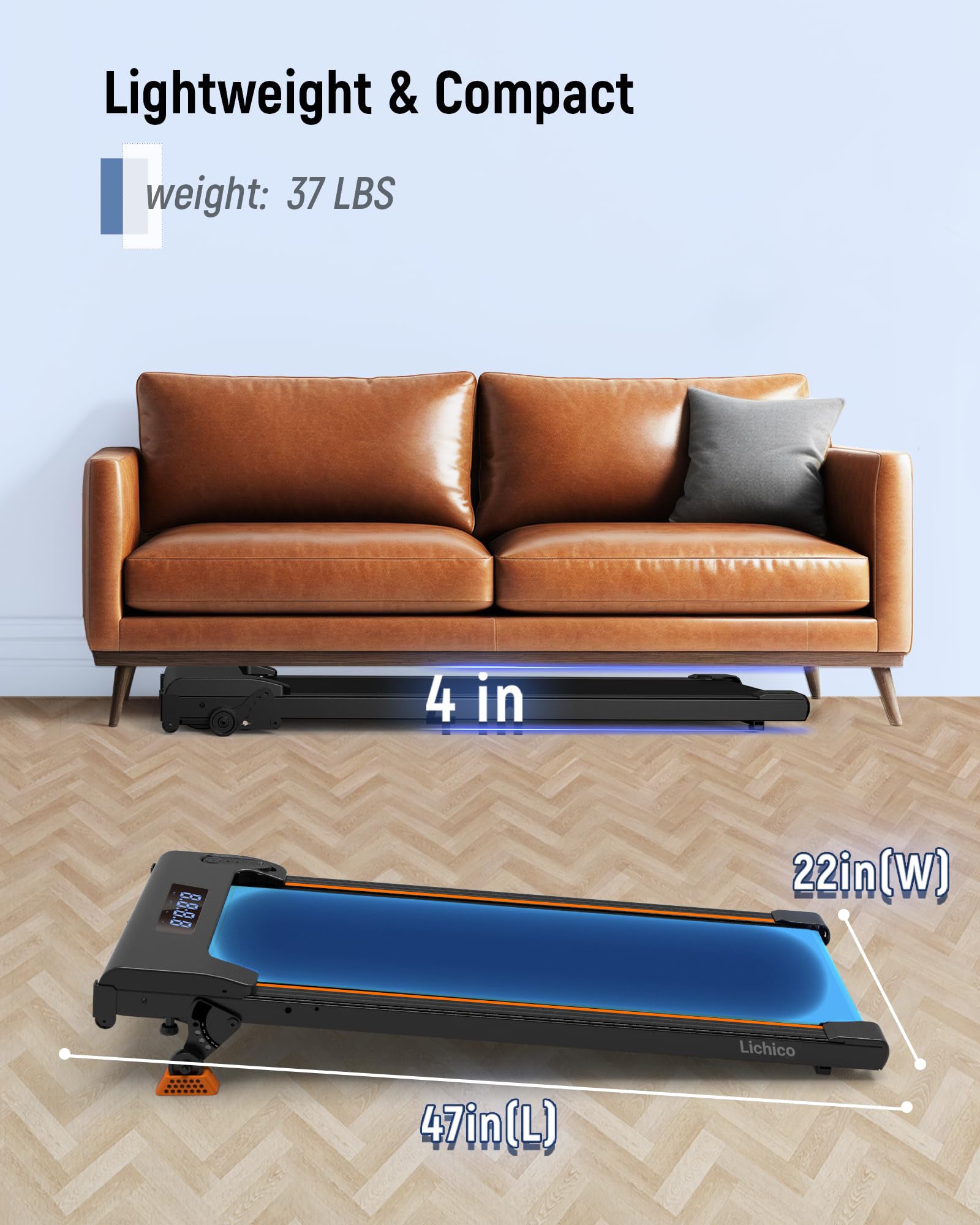 Adjustable Incline Walkingpad DK-38AB-2 | Lichico.