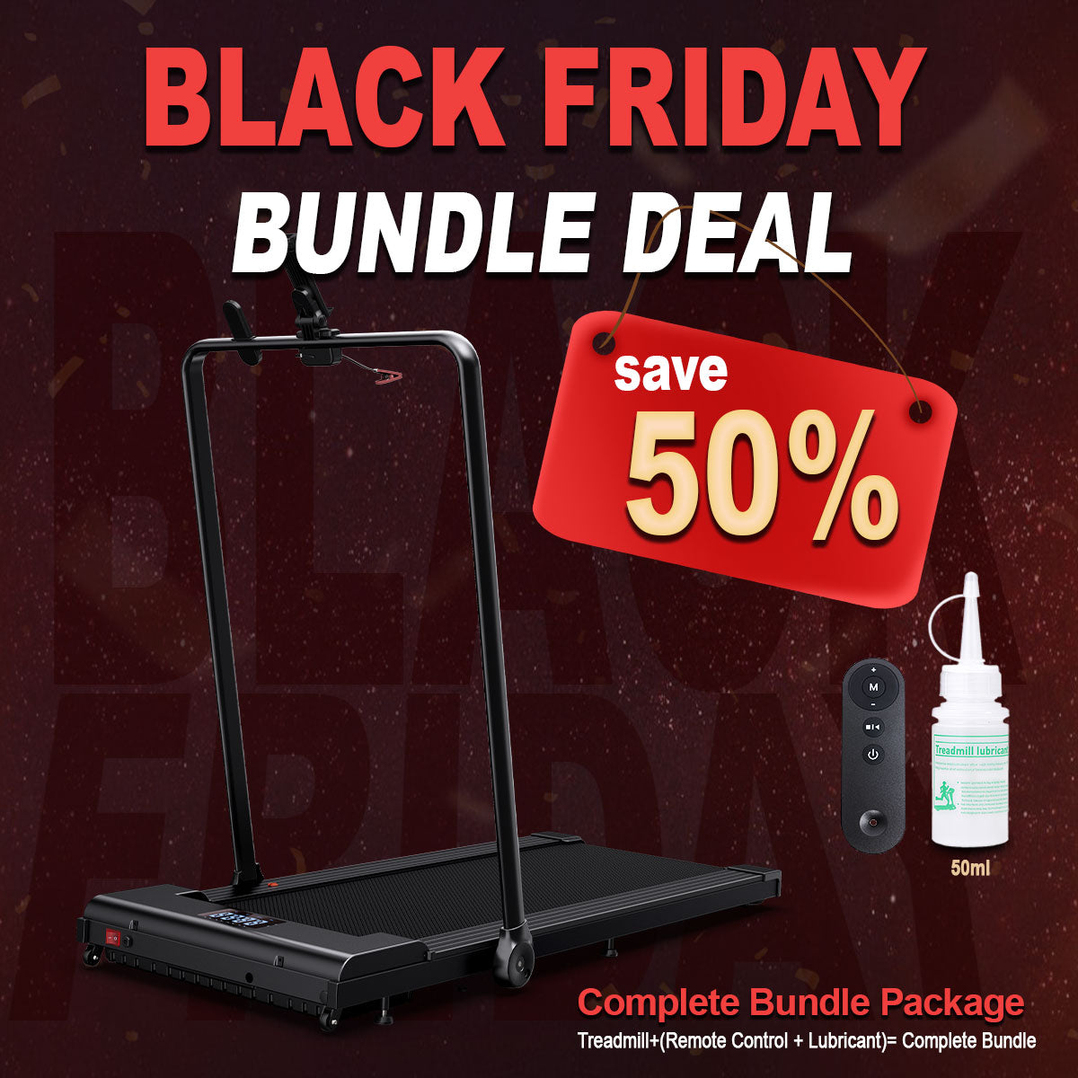 Foldable Treadmill + Accessories Lichico Fitness US