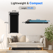Lichico Running Treadmill Walking Pad w/Incline Remote Control for Home/Office, 2.5HP Brushless Motorized Compact Walking Jogging Machine Portable Treadmill with 0.5-4 MPH Speed Range