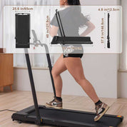 Walking Pad Treadmill, Under Desk Treadmill, Portable Small Treadmills for Home and Office，Super Quiet Brushless Motorized, Foldable Running Machine with Remote Control Lichico Fitness US