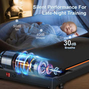 Walking Pad, Portable Treadmills with LED Display, Low Noise Walking Treadmill with APP & Remote Control Lichico Fitness US