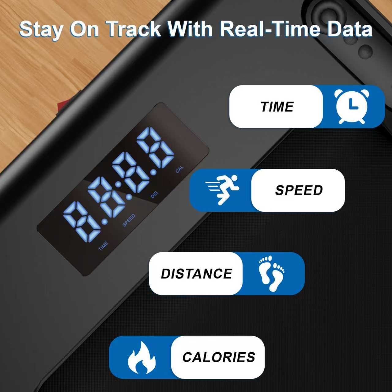 Walking Pad, Portable Treadmills with LED Display, Low Noise Walking Treadmill with APP & Remote Control Lichico Fitness US