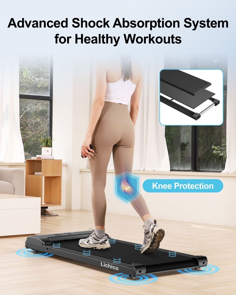 Portable Folding Walking Pad DK-38AB-2 | Quiet Home Fitness