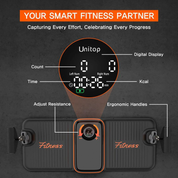 Smart fitness partner with digital display for tracking time count and calories