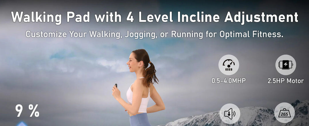 Walking pad with app control, speed adjustment and step tracking