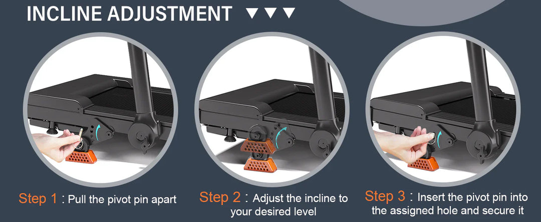Under desk treadmill for walking while working at a standing desk