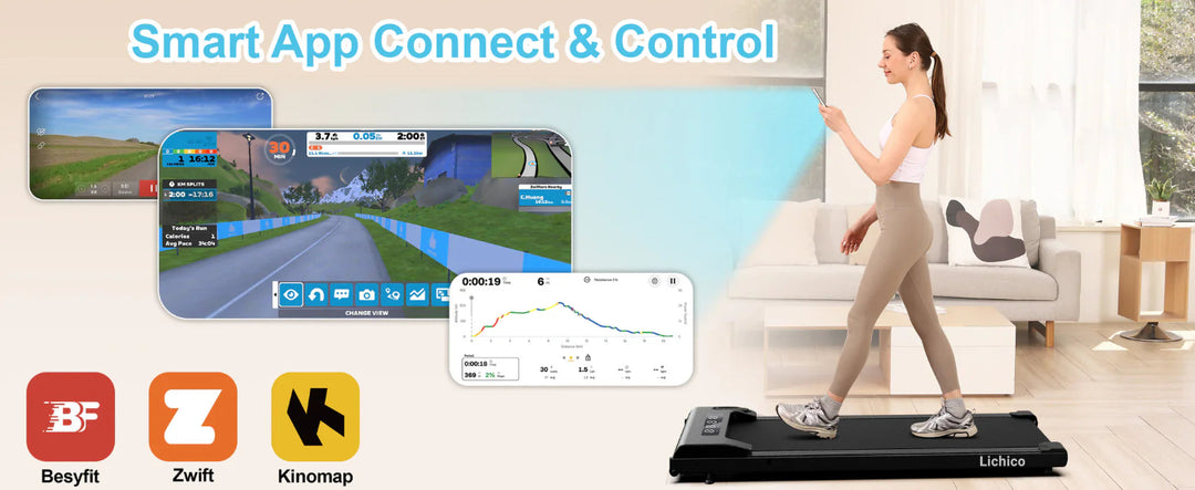 Compact foldable treadmill that stores under sofa or bed