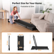 Space-saving slim walking pad being stored under a sofa for compact apartment living